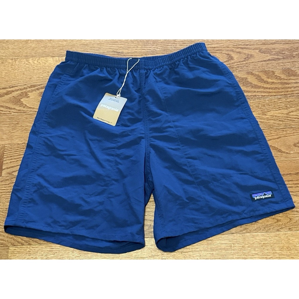 NWT $65 PATAGONIA Shorts Mens Navy Baggies 7" Inseam Size Small Hiking Outdoor
